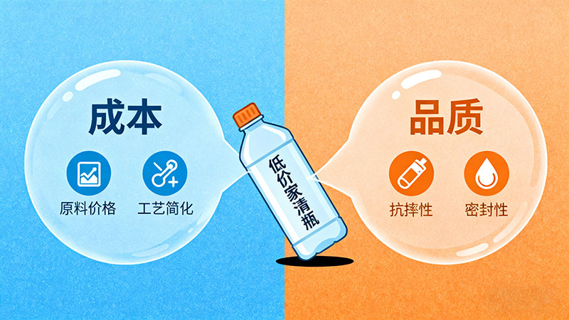 低價(jià)家清塑料瓶質(zhì)量痛點(diǎn)與成本博弈
